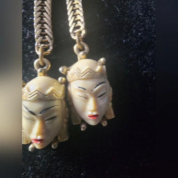 Selro Selini Asian Princess Bakelite Vintage 1950s Necklace - Picture 4 of 7